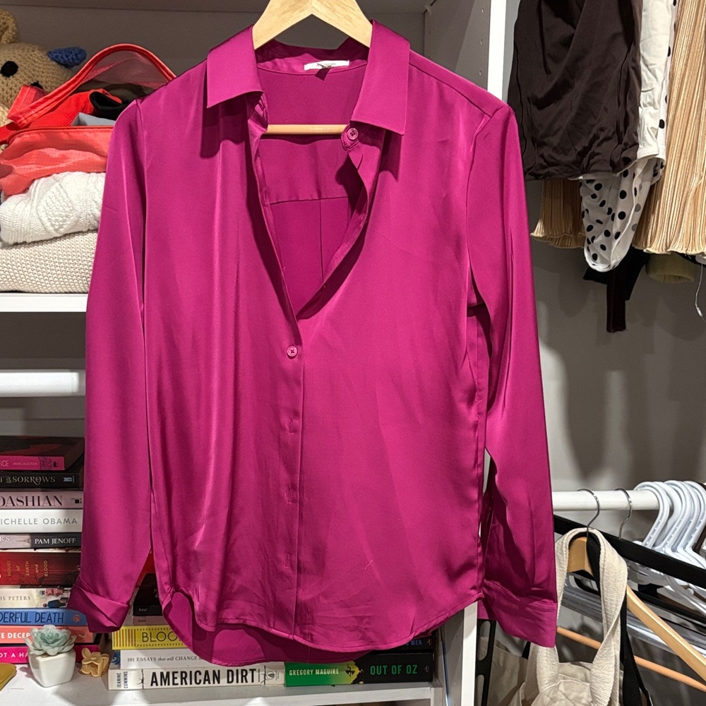 Maurices Fuchsia Button Down Shirt